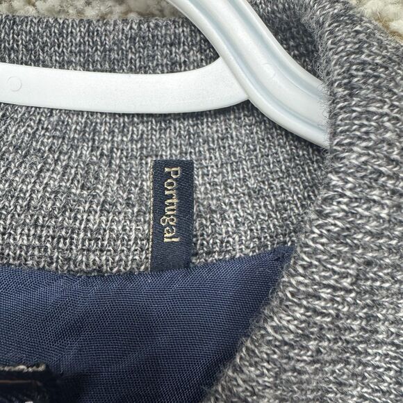 Barbour Jacket Men XXL Weather Comfort Wool Full Zip Lined Gray Knit Heavyweight - Picture 7 of 16